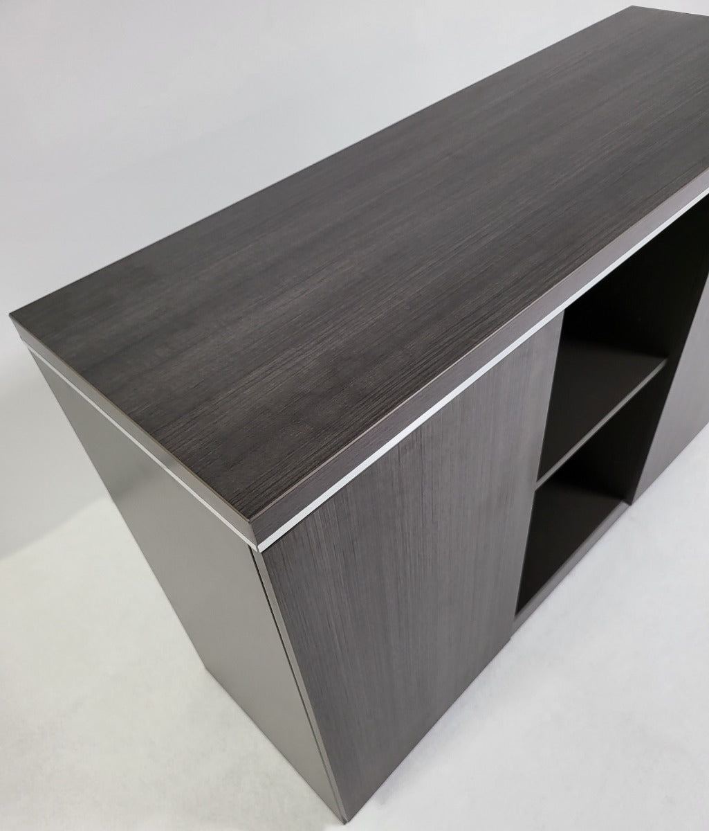 Modern 1200mm Wide Grey Oak Executive Office Cupboard - S0312
